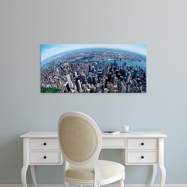 Easy Art Prints Panoramic Images's 'Aerial view of a city, Manhattan, New York City, New York State, USA' Canvas Art