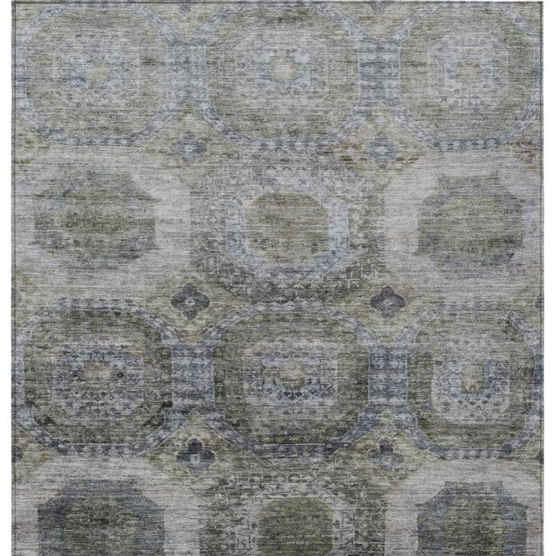 HomeRoots Medallion Transitional Rectangle Outdoor Rug