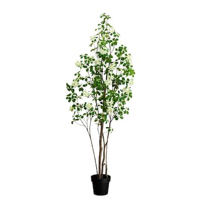 6' Artificial Dogwood Tree with Real Touch Leaves - Green