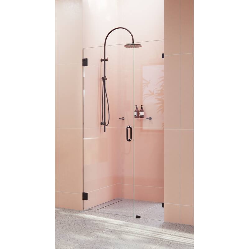Glass Warehouse 78" x 42.75" Frameless Shower Door - Wall Hinge