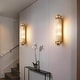 preview thumbnail 2 of 21, Nordic Postmodern Wall Sconce with Elegant Vintage Glass Crystal 16.7 inch - Gold