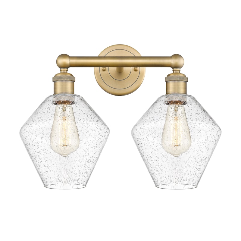 Innovations Lighting Cindyrella - 2 Light 17" Bath Vanity Light - Brushed Brass/Seedy