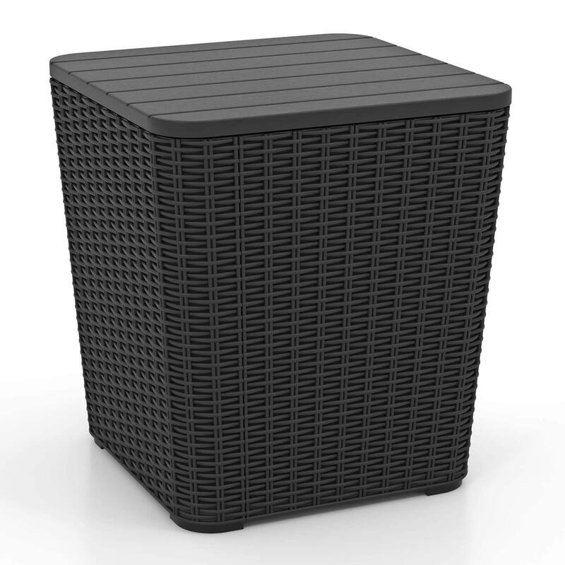 Costway 11.5 Gallon Water-proof Deck Box with Removable Lid Storage - See Details
