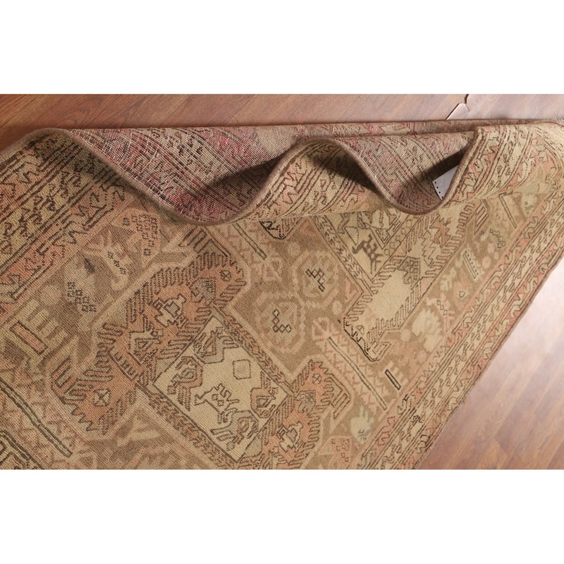 Hand Knotted Oriental 100% Wool Carpet Traditional All-Over Beige & Ivories Ardebil Runner Rug - 10' 3'' X 3' 10''