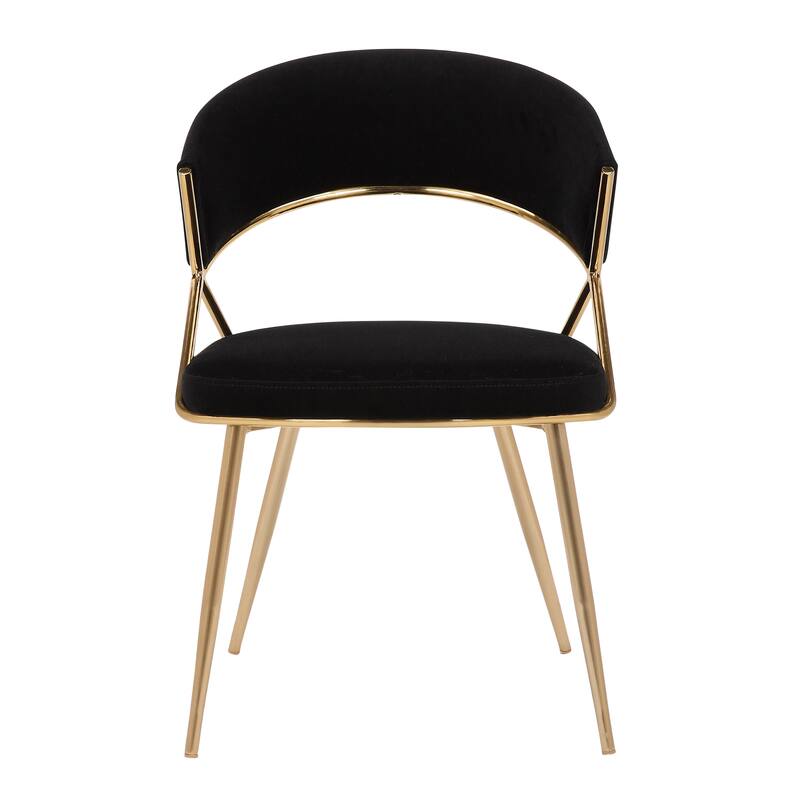 Silver Orchid Tatyana Gold Upholstered Dining Chair (Set of 2)