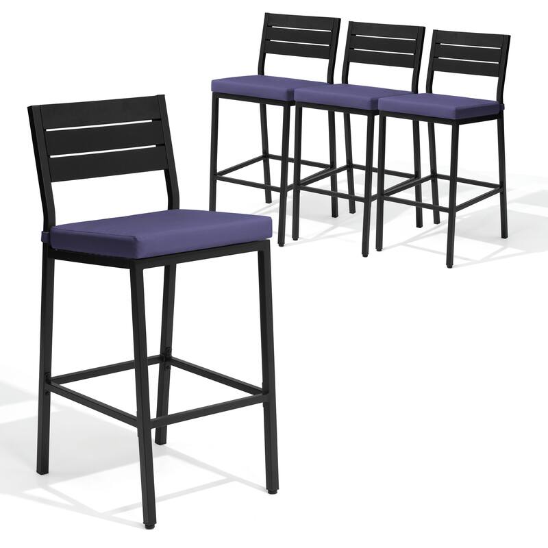 Pellebant Outdoor 2 or 4PCS Barstools with Cushion - 15.9 in D x 17.3 in W x 40.2 in H