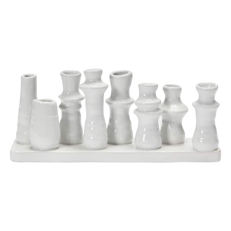 Stoneware Multi Vase with 8 Sections