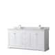 Option White, Gold Trim, White Carrara Marble Top