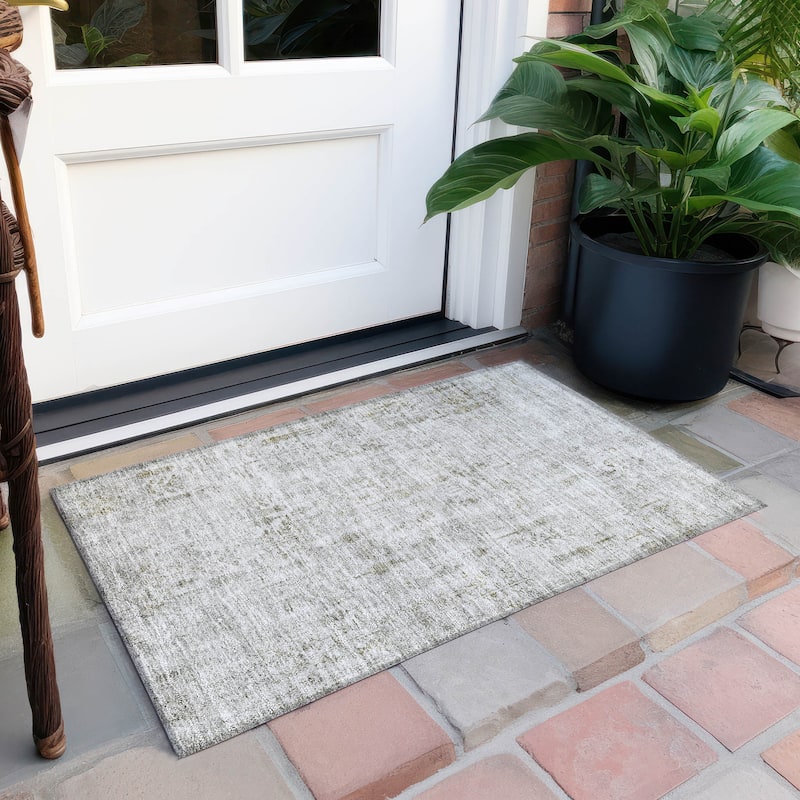 Machine Washable Indoor/ Outdoor Vintage Traditional Chantille Rug