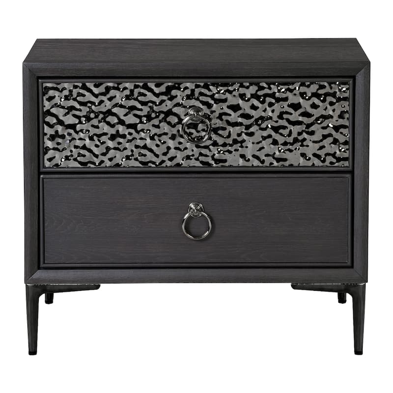 Furniture of America Fable Modern Solid Wood 2-Drawer Nightstand with USB Ports (Set of 2)