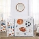 preview thumbnail 1 of 4, Sweet Jojo Designs 6p Crib Bedding + BreathableBaby Breathable Mesh Liner Sports Theme Boy Watercolor Balls Star