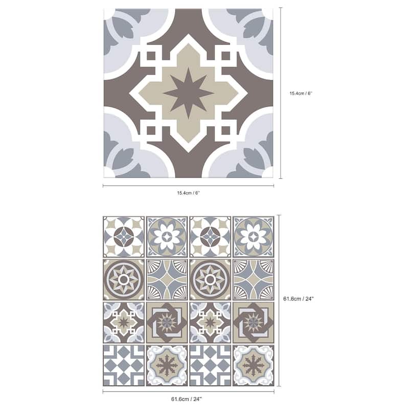 Walplus 3D Sticker Tile Splashbacks Mosaics Peel and Stick Kitchen Backsplash