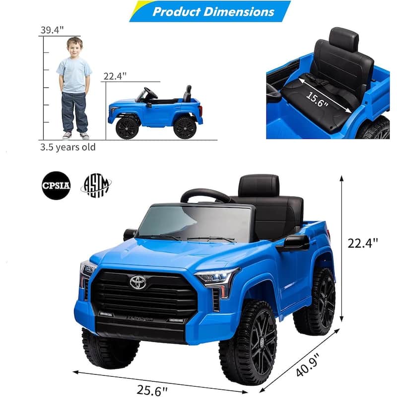 12V Electric Ride-On Toy Car for Kids with Remote