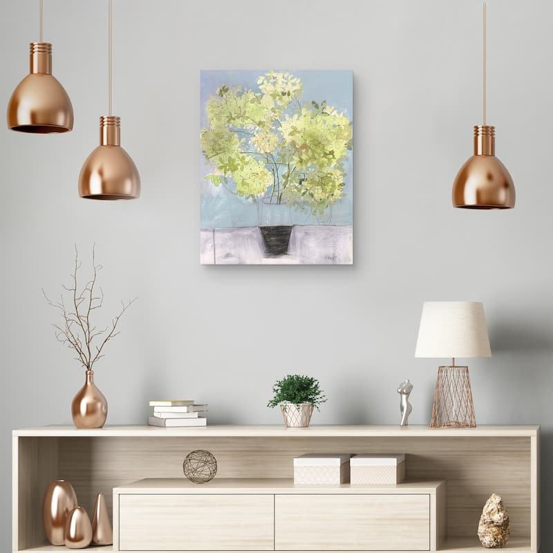 Still Life I on Blue by Maret Hensick Canvas Art Print