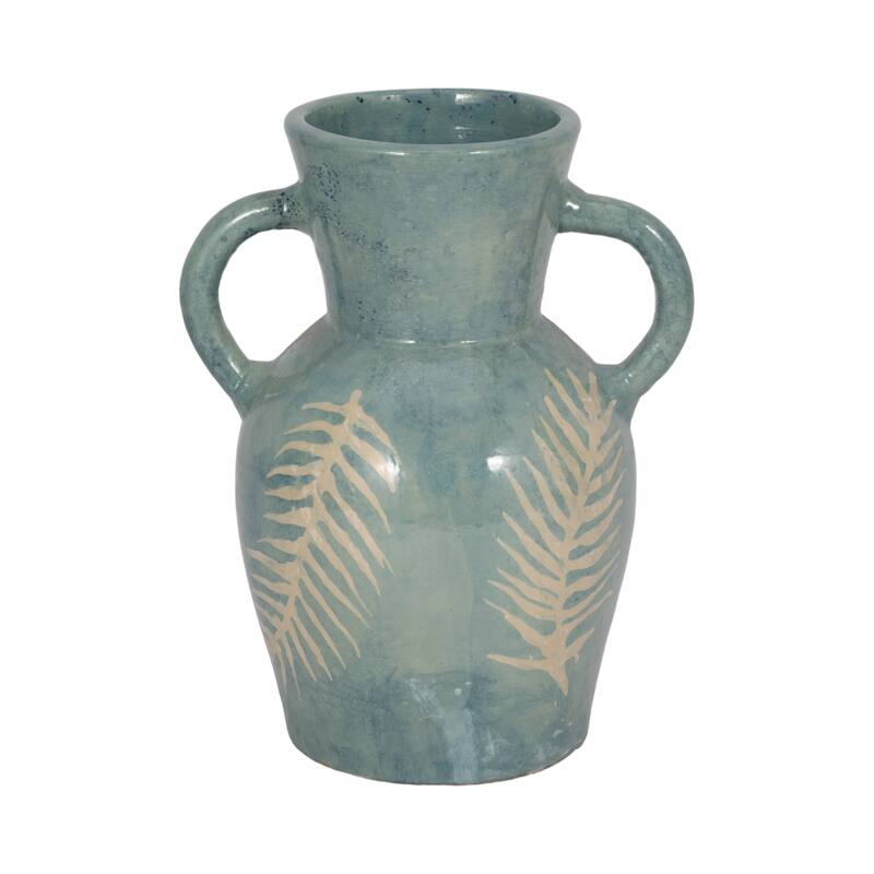 Sagebrook Home Green Terracotta Vase