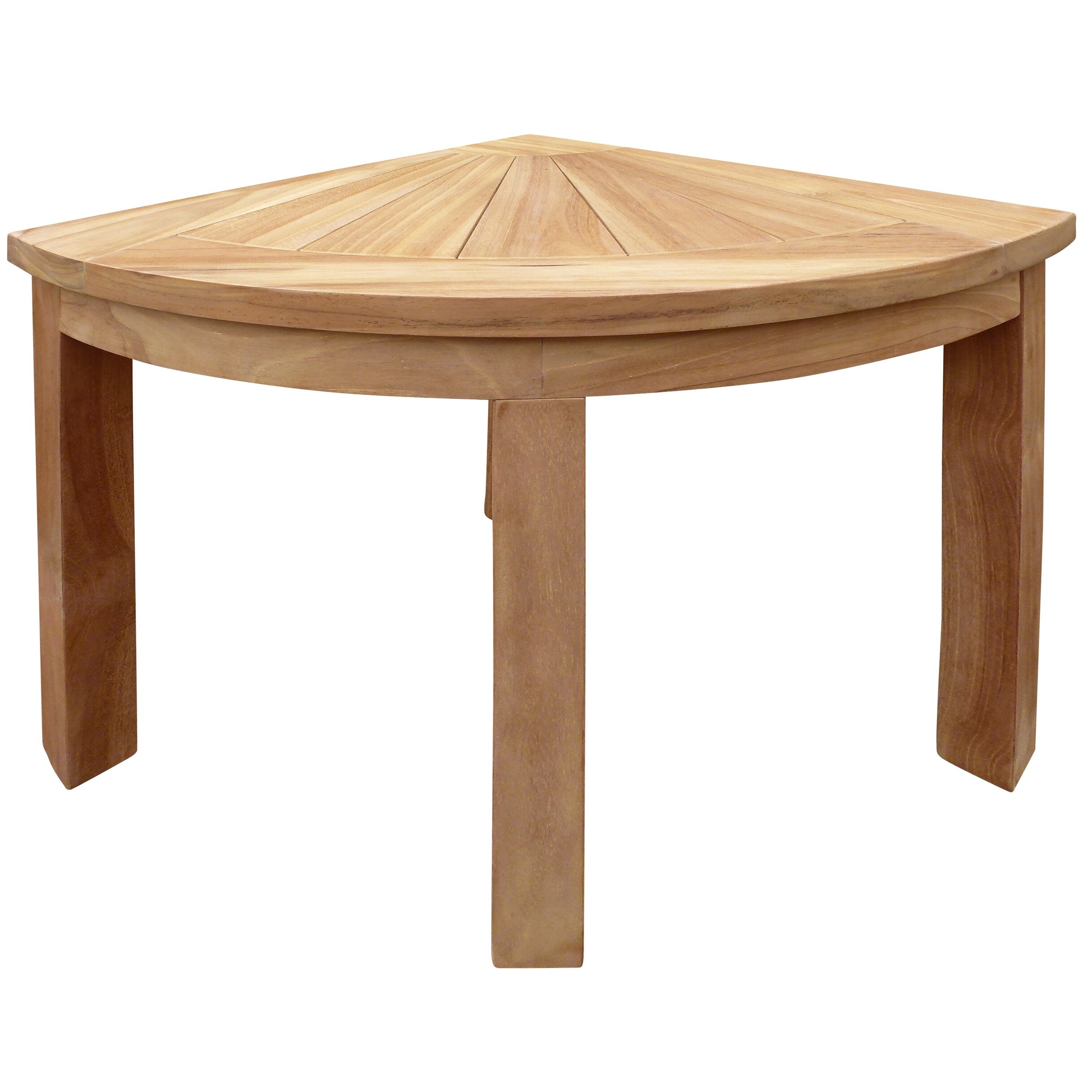 Seven Seas Teak Rustic Teak Wood Corner Shower Stool Overstock 31932289