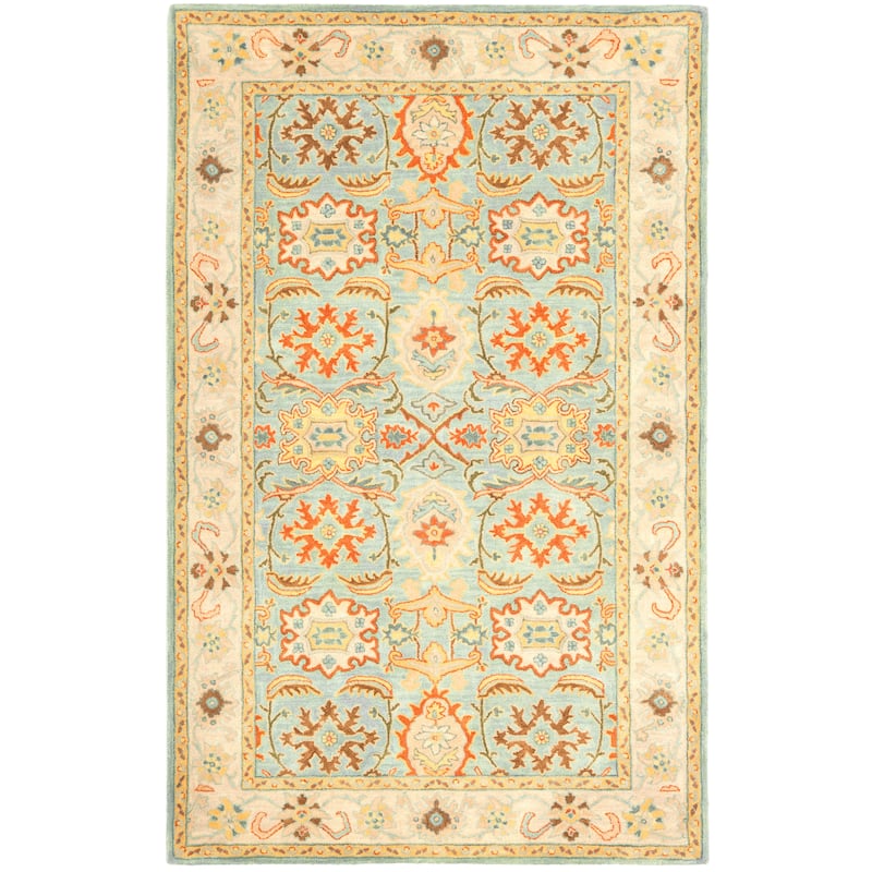 SAFAVIEH Handmade Heritage Dot Daisy Traditional Oriental Wool Rug