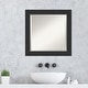 preview thumbnail 16 of 23, Beveled Wood Bathroom Wall Mirror - Corvino Black Frame