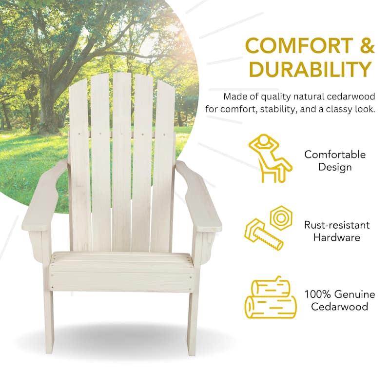 Meridian Weather Resistant Outdoor Patio Adirondack Chair