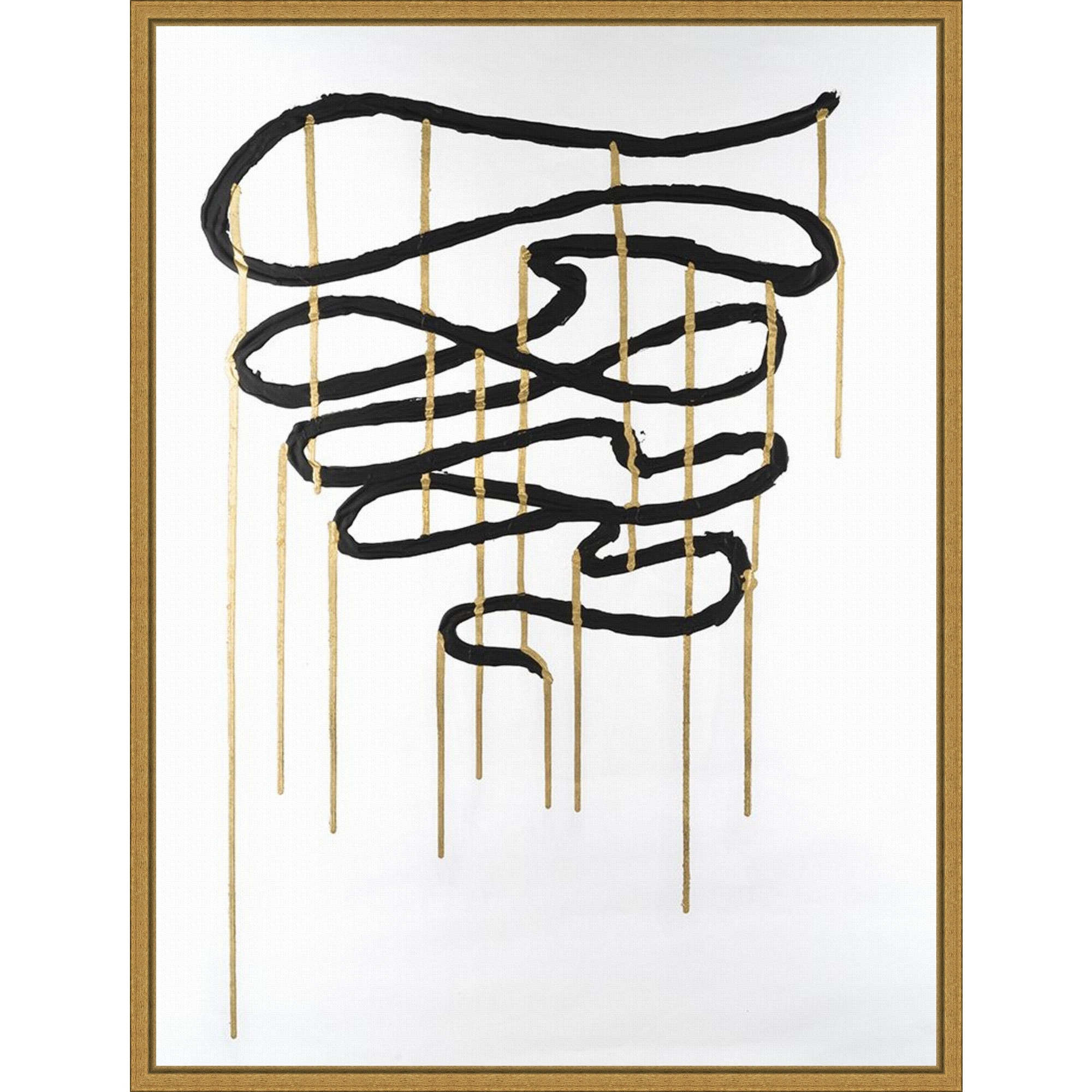 Amanti Art Weeping Ribbon I by Michael Willett Framed Canvas Wall Art Print - Sylvie Gold