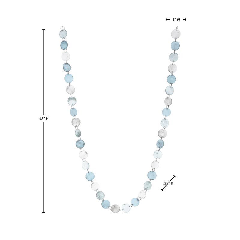 48" Sea glass Shell Disc Garland
