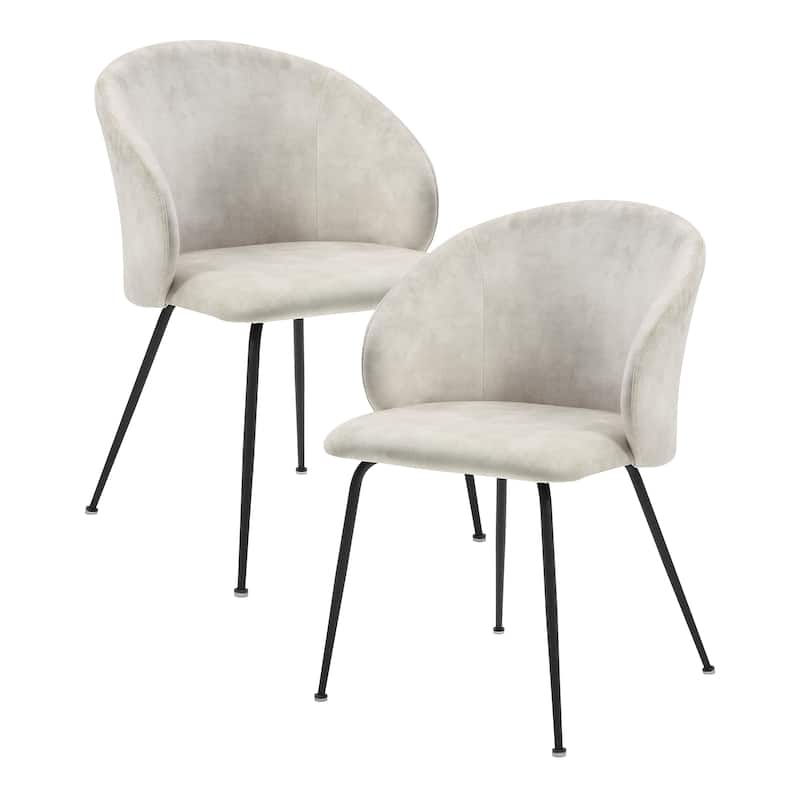 Dalston Velvet Dining Chair (Set of 2) - Beige