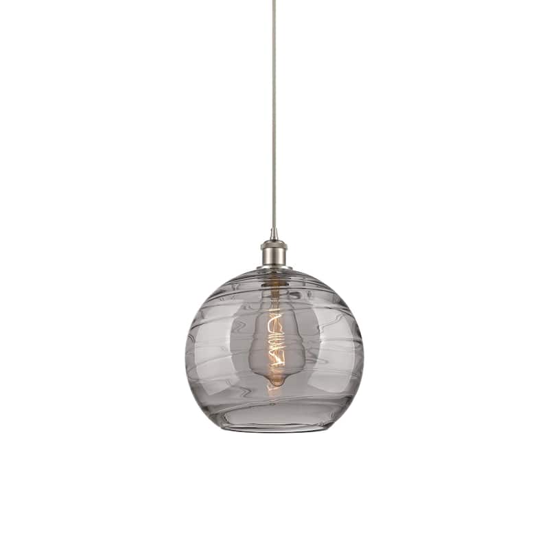 Innovations Lighting 516-1P-14-12 Athens Pendant Athens Deco Swirl 12" - Brushed Satin Nickel