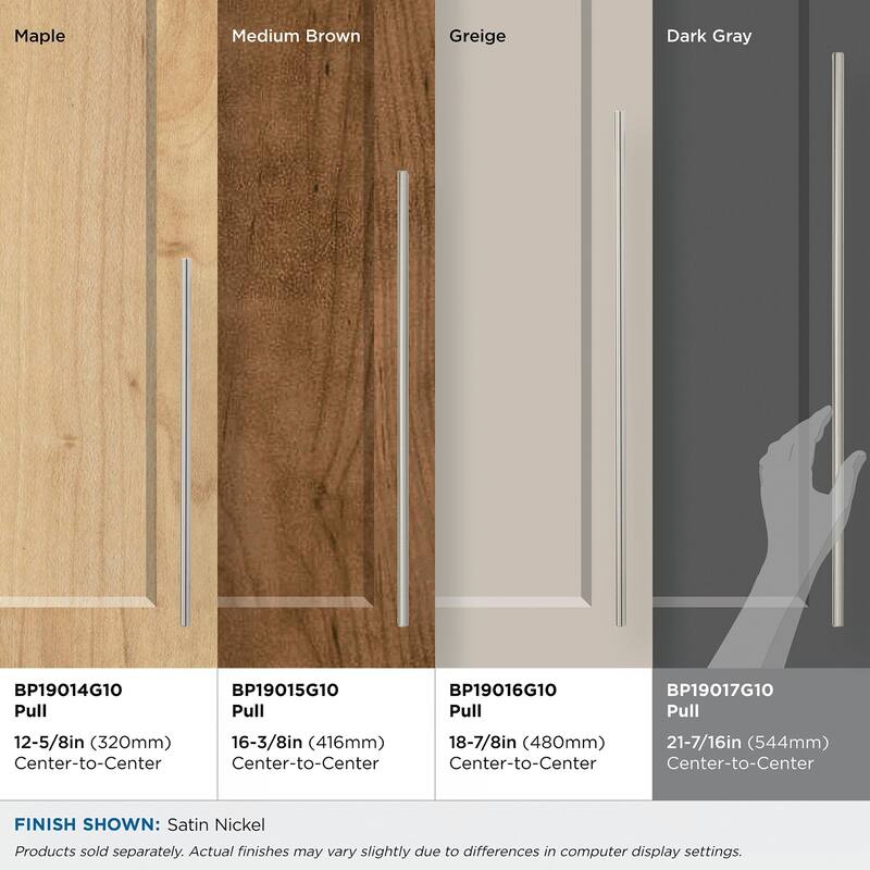 Amerock Bar Pulls 21-7/16 Inch Center to Center Bar Cabinet Pull