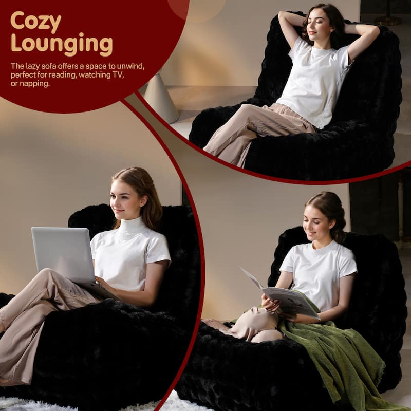 OVIOS Cloud-Like Plush Bean Bag Chair (Reinforced Pile Edition)