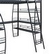 preview thumbnail 4 of 10, Black Metal Loft Beds Frame with Desk, Storage Shelves Bookcase and USB Ports, Outlet and Wireless Charging for Kids Boys Girls