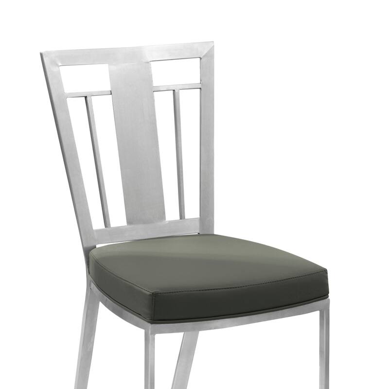 Modern Dining Chair - Stainless Steel Legs, Padded Seat - Elegant Home Furnishings