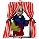 preview thumbnail 8 of 12, Haunted Hill Farm Animatronic Hanging Clown with Lights and Sound, Indoor or Covered Outdoor Halloween Decoration