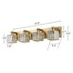 preview thumbnail 72 of 93, 2/3/4/5 Light Bathroom Vanity Light Wall Sconce with Crystal Shade