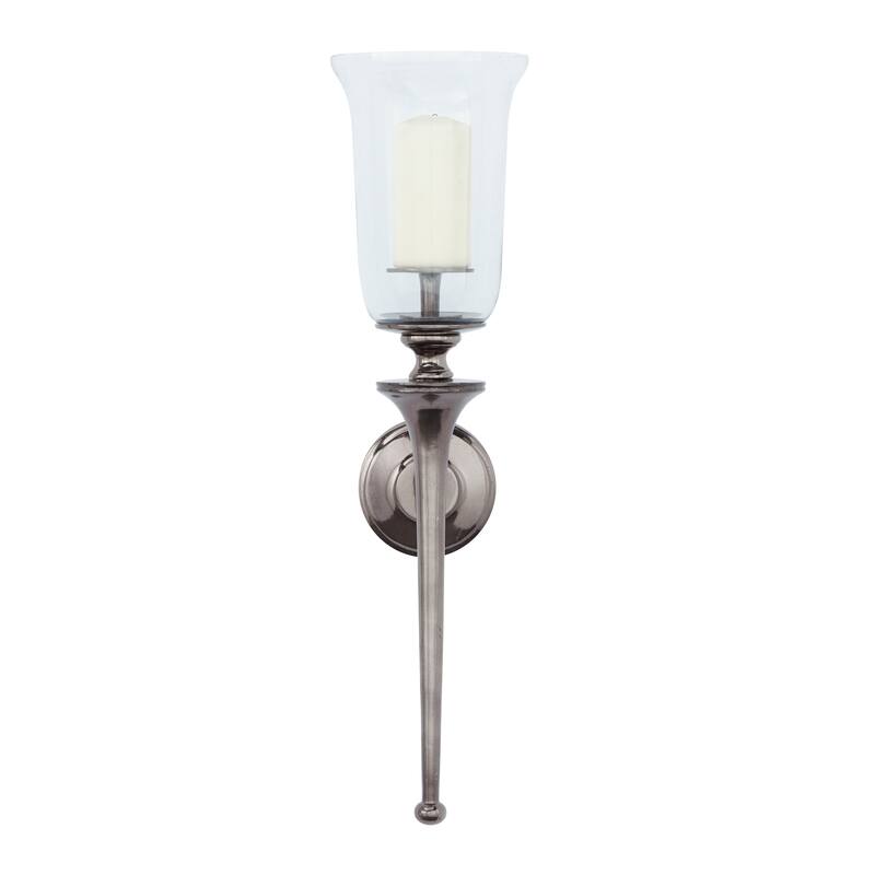 Aluminum Traditional Wall Sconce Gold, Silver, or Black - 8 x 8 x 30