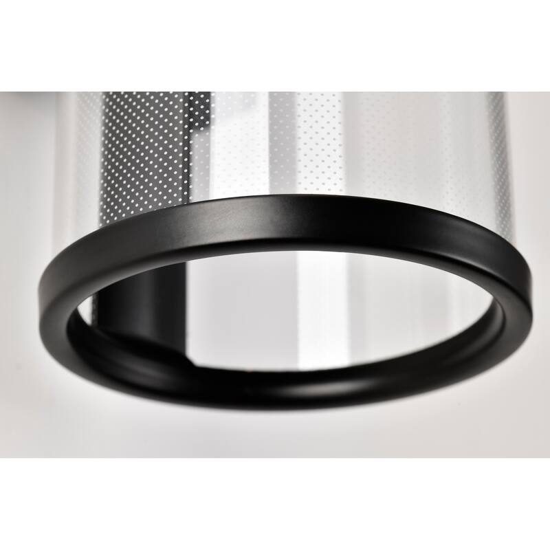 Vale LED Sconce Matte Black Silk Screened Acrylic Lens