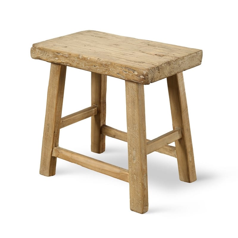 Approx. 22-26" Wide 14-16" Deep Vintage Accent Table with Unique Top Weathered Natural