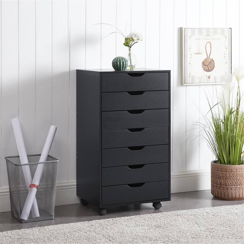 Office File Cabinets Wooden File Cabinets for Home Office Lateral File Cabinet File Cabinet Mobile Storage Drawer Cabinet - Grey - Black
