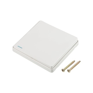 Light Switch Wall Panel Push Button 1 Gang 1 Way White 250V 10A ...