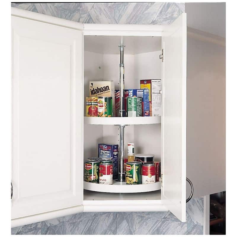 Rev-A-Shelf RAS Polymer 18 Inch Full Circle 2 Shelf Lazy Susan Set