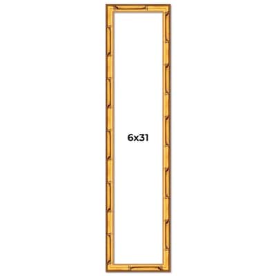 6x31 Frame Gold Bamboo Picture Frame Modern Photo Frame Includes UV Acrylic Shatter Guard Front Acid Free Foam Backing Board