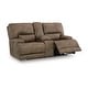 preview thumbnail 3 of 10, Signature Design by Ashley Bealeaf Brown Power Reclining Loveseat with Console - 79" W x 42" D x 42" H