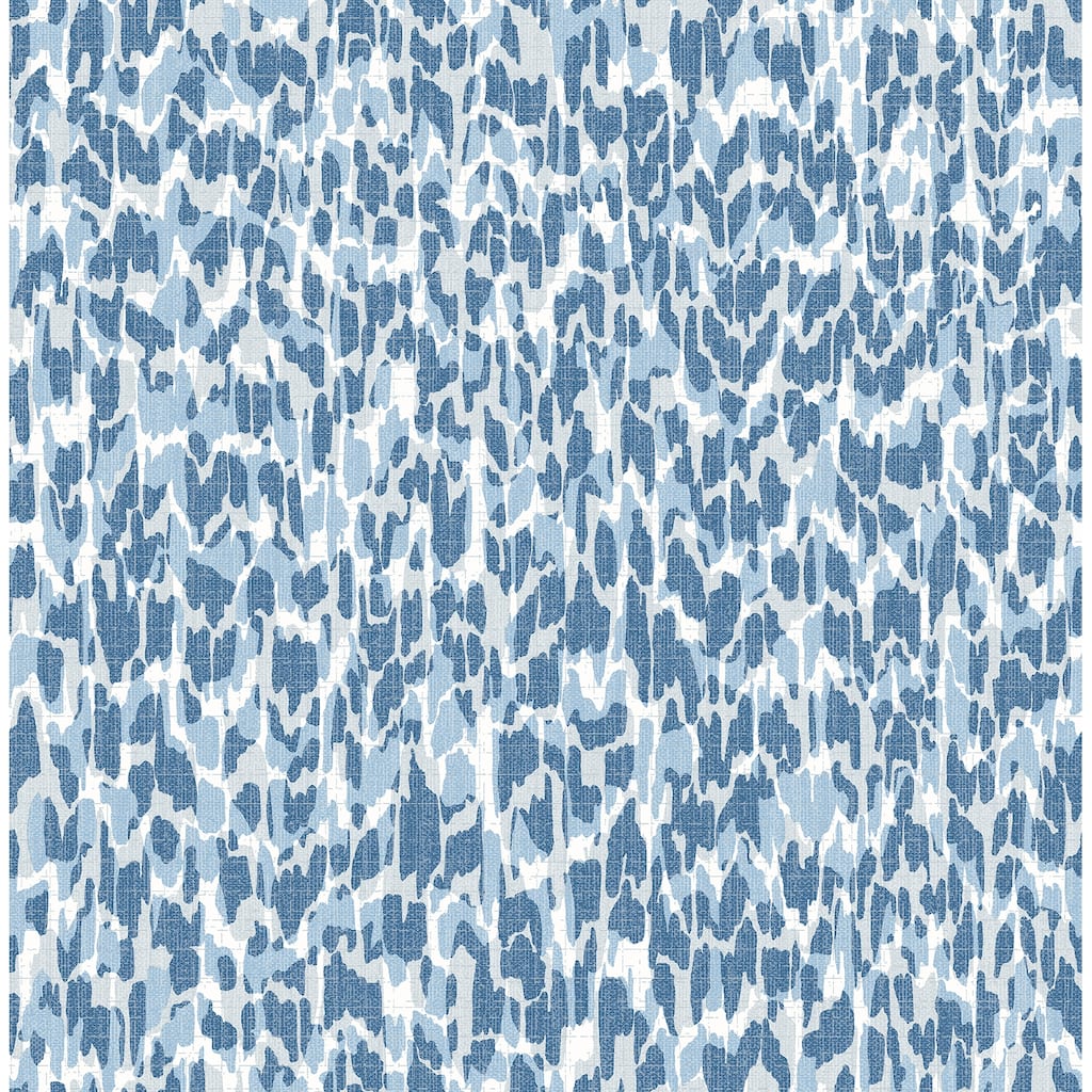 A-Street Prints Flavia Blue Animal Print Wallpaper