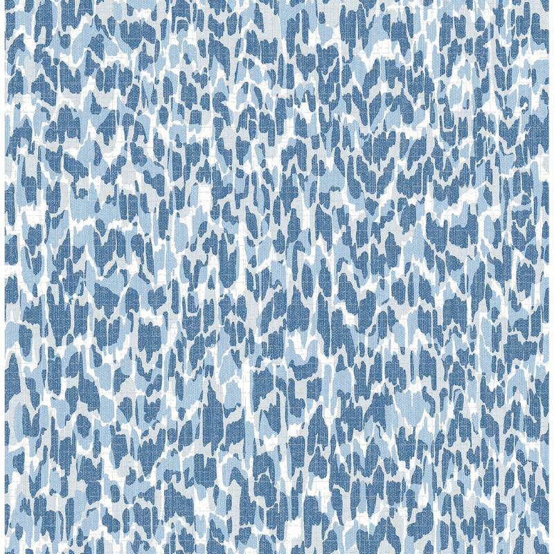 A-Street Prints Flavia Blue Animal Print Wallpaper