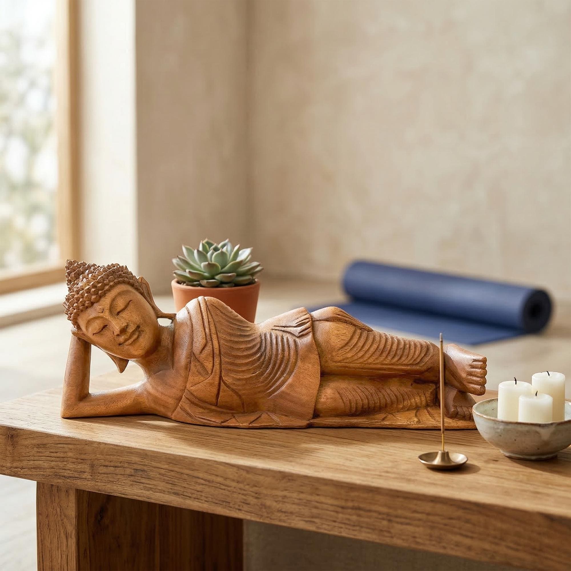 Wooden-Hand-Carved-Serene-