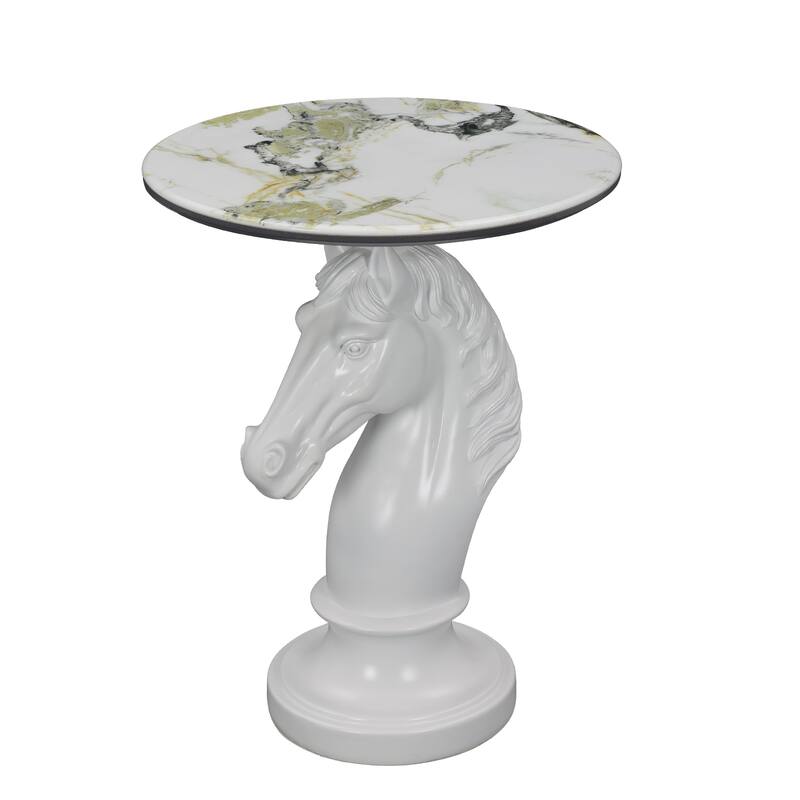 Horse Head Accent Table Animal Statue End Tables Livingroom