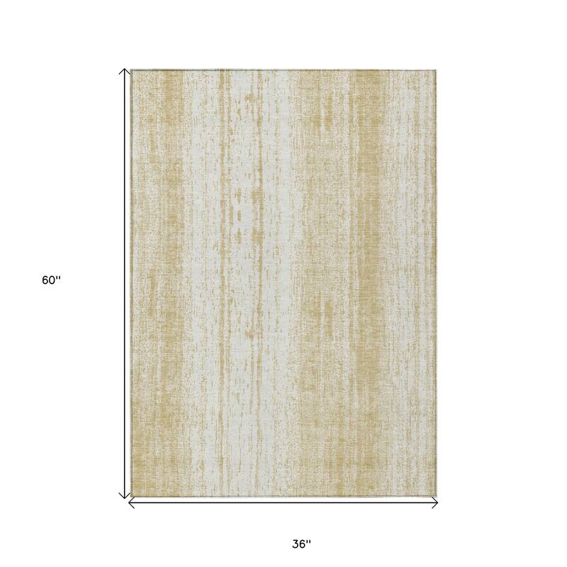 HomeRoots Striped Transitional Rectangle Outdoor Rug