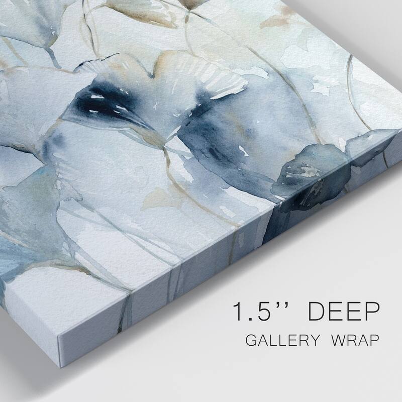 Indigo Ginkgo I Premium Gallery Wrapped Canvas - Ready to Hang