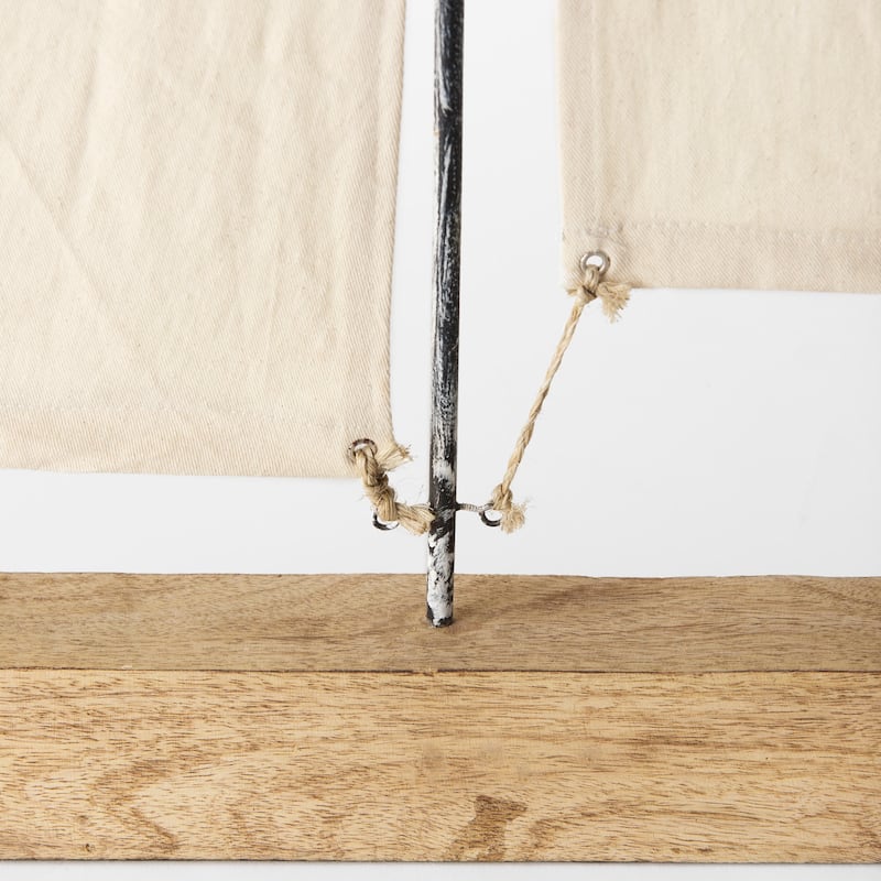 Tartane Brown & Cream Nautical Inspired Sailboat