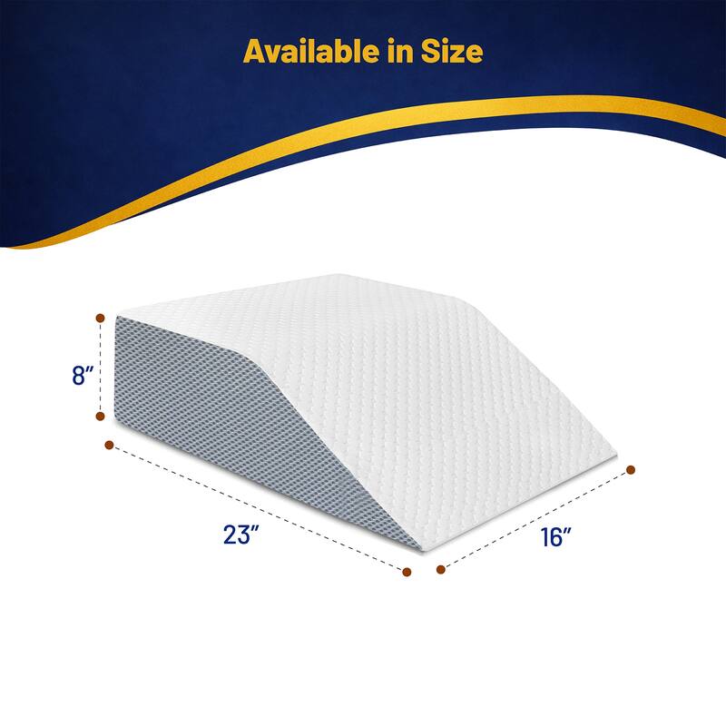 Onetan, Leg Elevation Pillow, Blood Circulation, Leg Swelling Relief and Sciatica Pain Relief, Removable Cover, 21-Inch , White