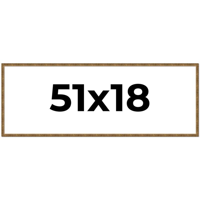 51x18 Frame Gold Solid Wood Picture Frame - Complete Modern Photo